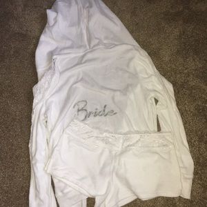 Betsey Johnson “Bride” hoodie and shorts
